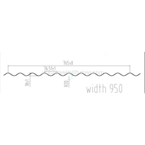 Máy cán định hình dạng sóng 836